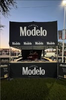 10x10 Custom Storefront Pop-Up Tent With Counters For Modelo