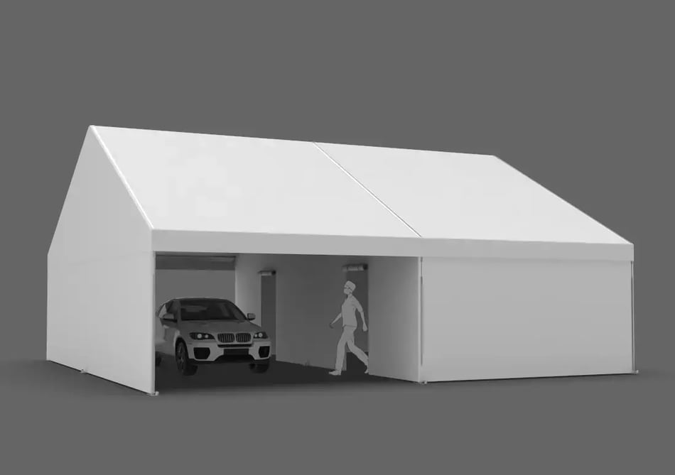 30x30 drive-through tent for vaccinations