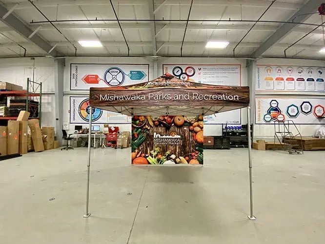 10x10 Farmers Market Tent For Mishawaka Parks and Rec