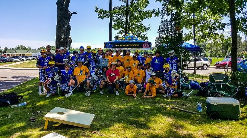 10x10 mighty Frog Lacrosse Team