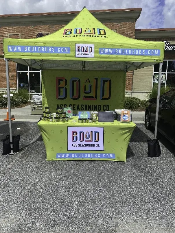Bould Ass Seasoning Product Sampling Tent