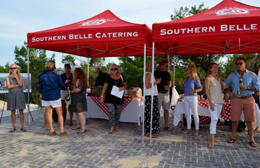 Professional Catering and Serving Tents (Connected 10'x10' with Tables)