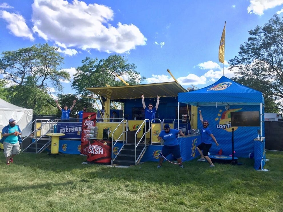 Customized 10x10 Tent for Illinois Lottery Activation