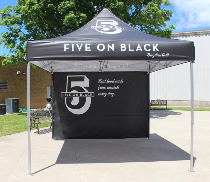 Five on Black Grill Pop-Up Food Setup