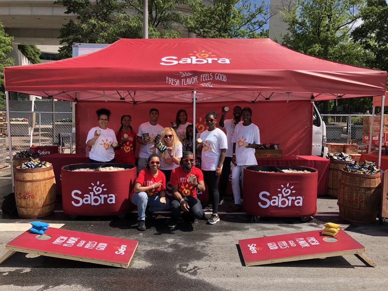 10X20 Event Tent Customized for Sabra Sampling Program