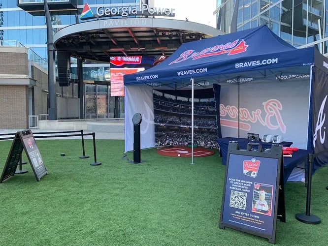 Atlanta Braves &quot;Pose At The Plate&quot; Experiential Event Setup