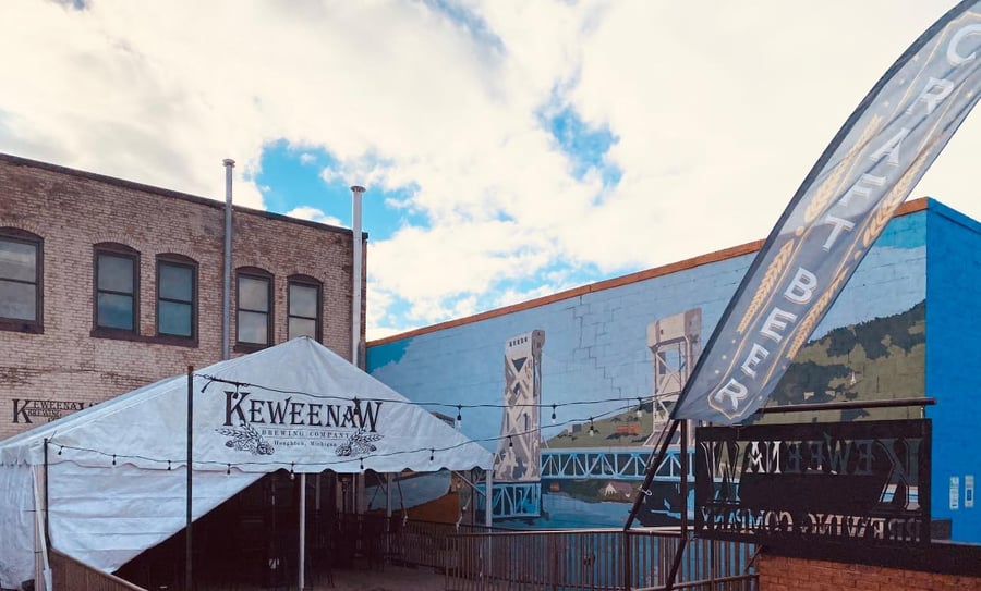Semi-Permanent Tent For Brewery Deckmural