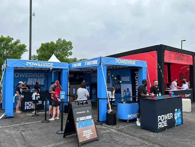 Powerade Fan Experience: Drink Sampling & Engaging Games at NCAA Championships