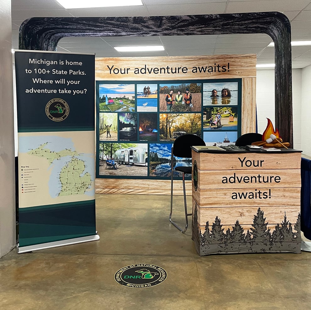 Michigan DNR Trade Show Booth