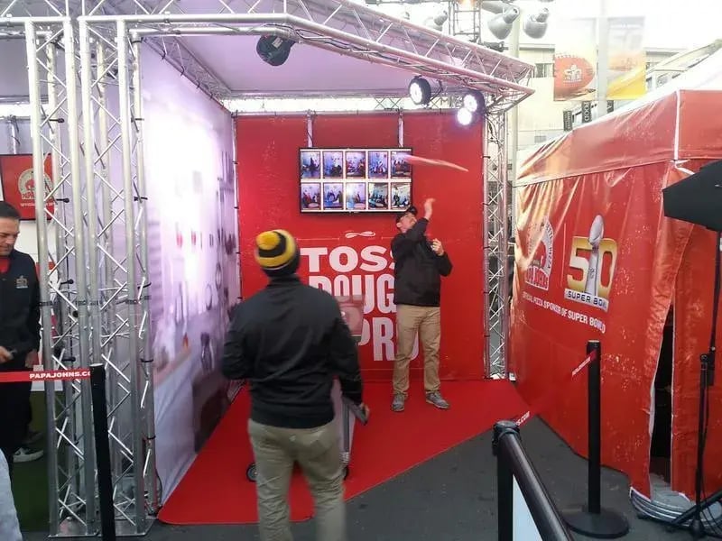 Papa Johns Super Bowl Activation Experiential Truss Display