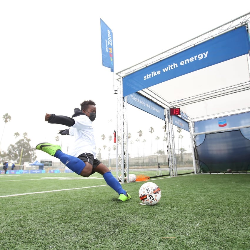 Chevron Custom Truss STEM Soccer Activation