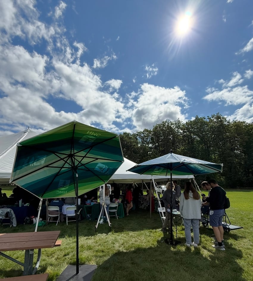 Double-Sided Custom Printed Umbrellas With Traditional Canopy