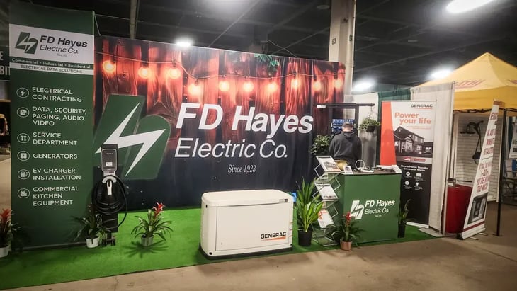 Custom trade show booth for FD Hayes Electric Co.