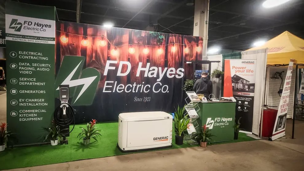 Custom trade show booth for FD Hayes Electric Co.