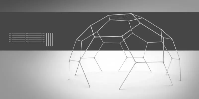 On the Horizon: Tool-free, Geodesic Event Domes