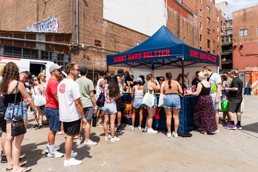 Pop-Up Canopy Tent For Beverage Company - 10'x10' MONARCHTENT With Counters