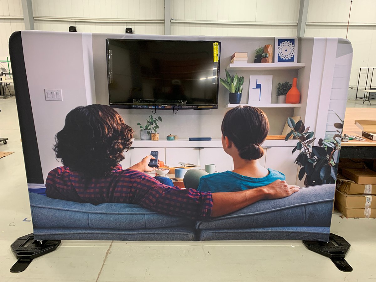 Comcast Living Room Media Wall With TV