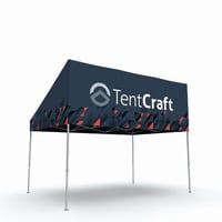 Pop Up Tent Storefront Roof Rendering