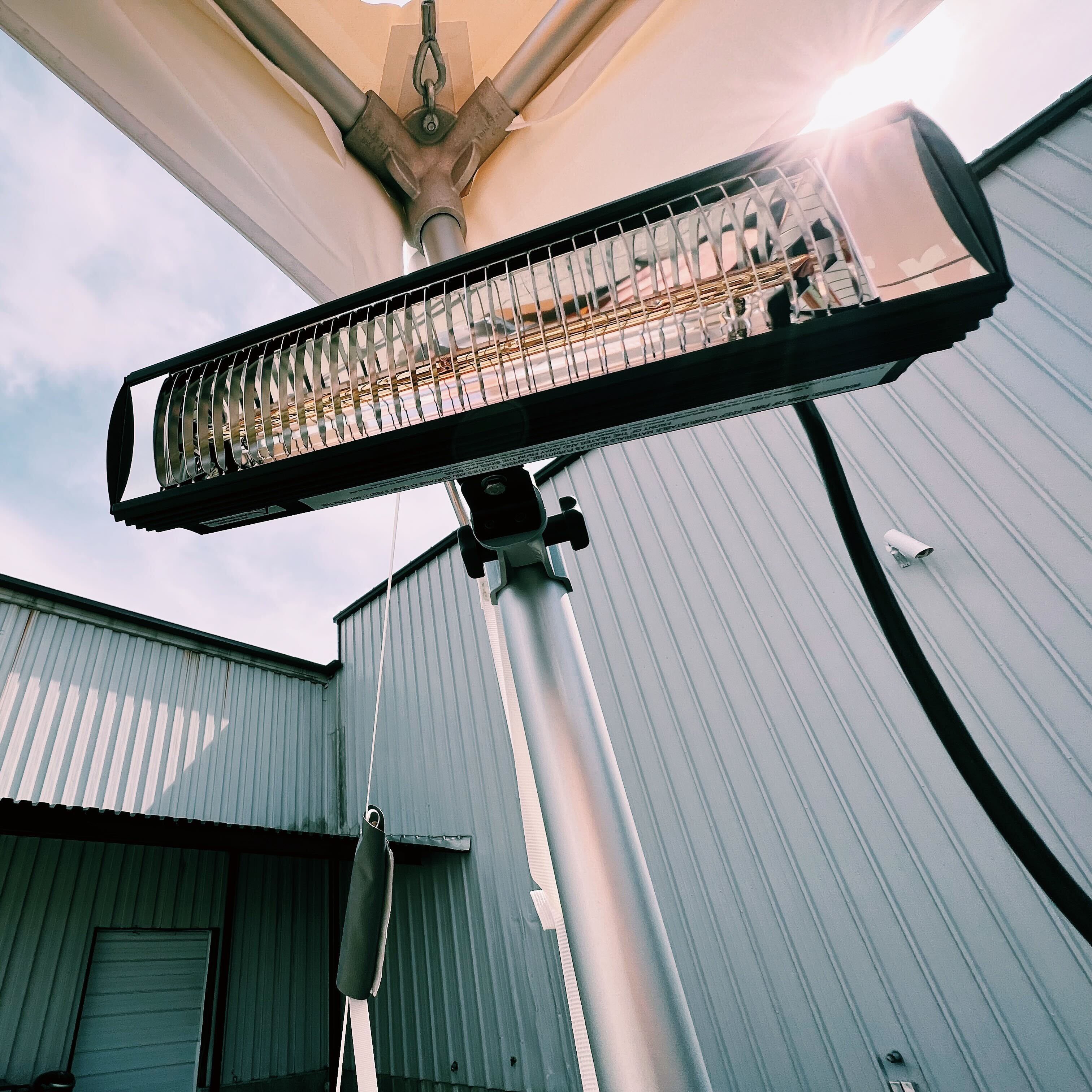 An electric heater for a pop-up canopy tent