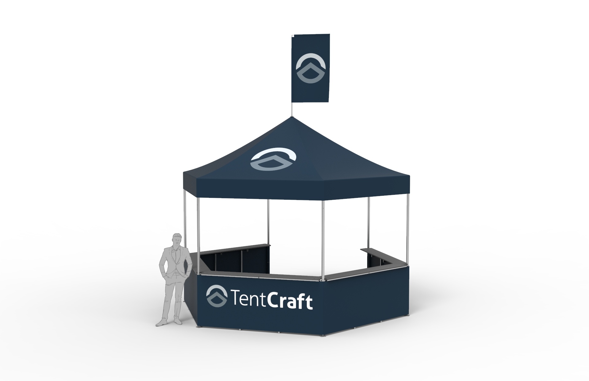cube style custom canopy tent