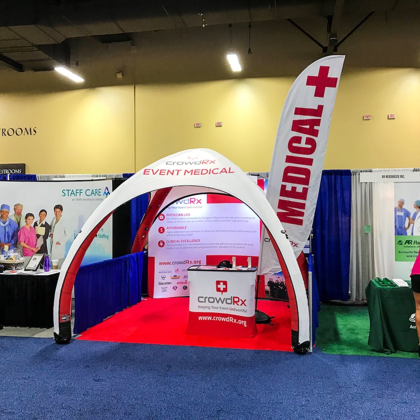 Inflatable trade show tent for indoor and outdoor activations