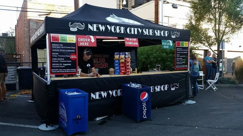 10'x20' Concession Vendor Tent For Sub Shop