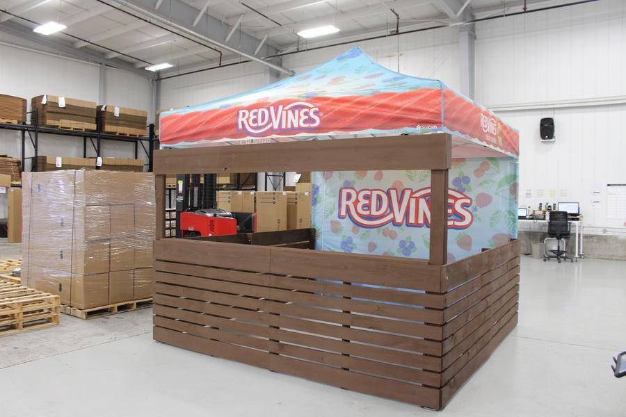 customized pop up tent for Red Vines experiential program