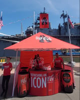 Coca Cola 10x10 Pop-Up Tent For Beverage Sampling With a Pagoda Style Roof