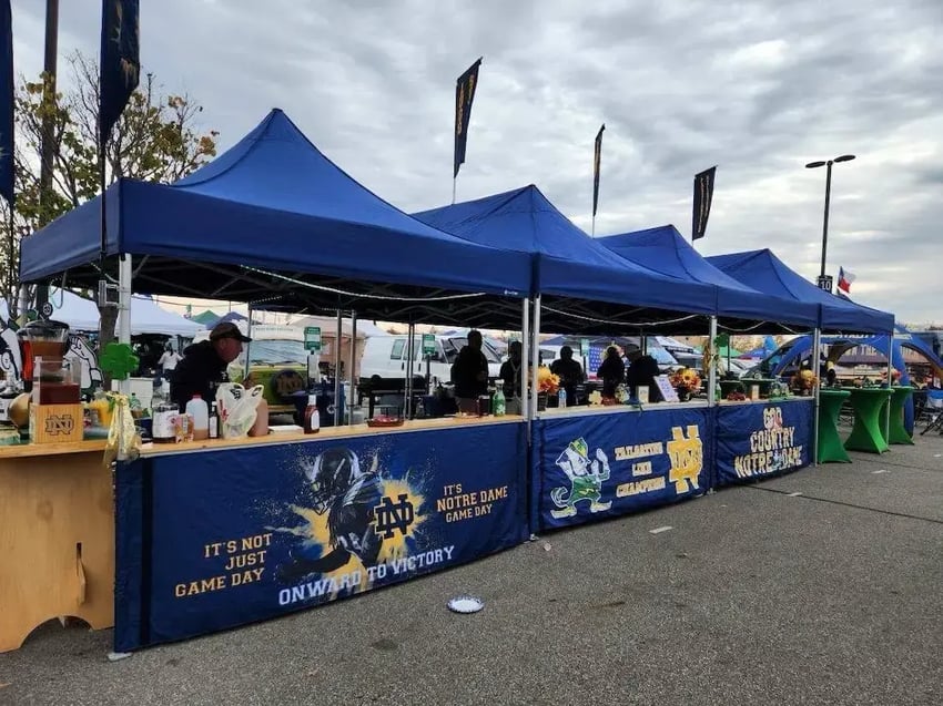 MONARCHTENT tailgate tents at a Notre Dame football game