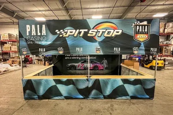 A 10x20 custom canopy tent on the TentCraft production floor