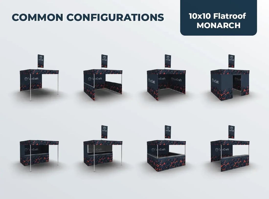 10x10 MONARCHTENT_flattop_configurations