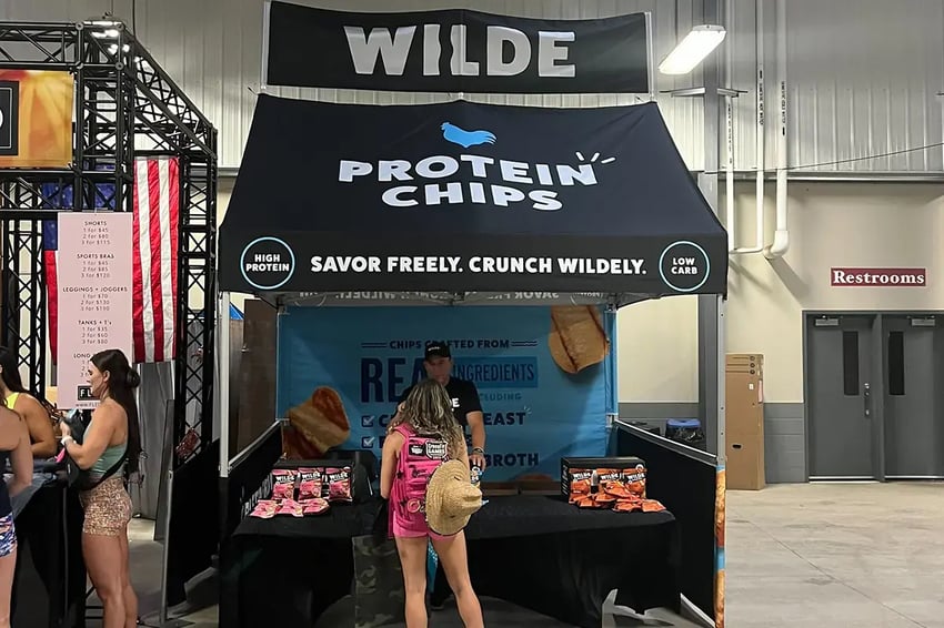 10'x10' Gable-Roof Trade Show Tent For Retail Space at an Indoor Expo