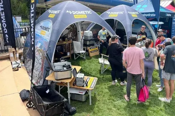 Custom inflatable canopy tent for Dometic