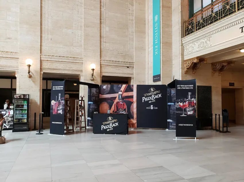 Arched Media Wall Setup For Indoor Show Activation