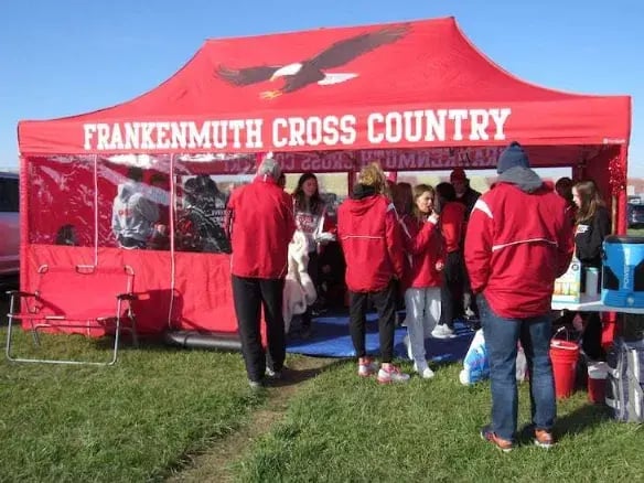 cross country team tent with walls