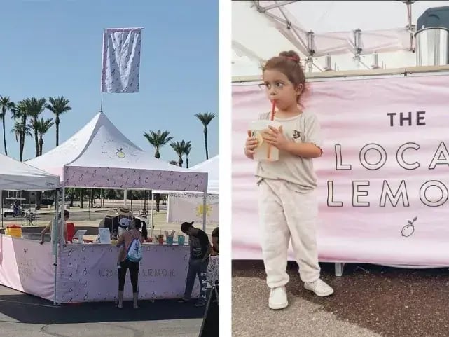 Heavy-duty popup tent for The Local Lemon