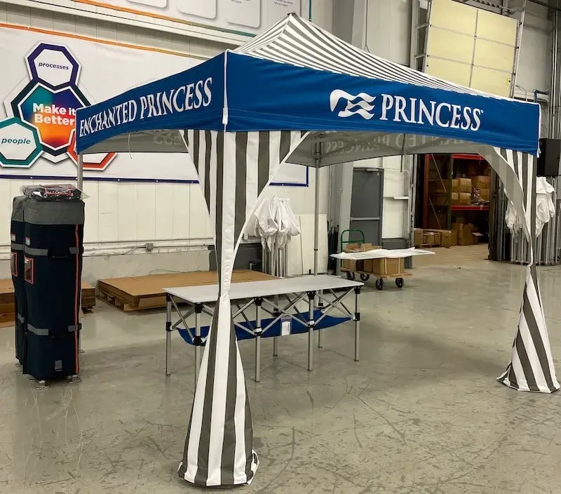 Custom Check-In Tents for the Cruise Line Industry