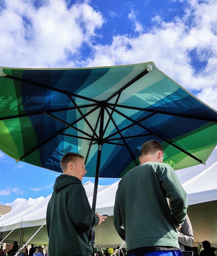 Underside of Printed Event Umbrella
