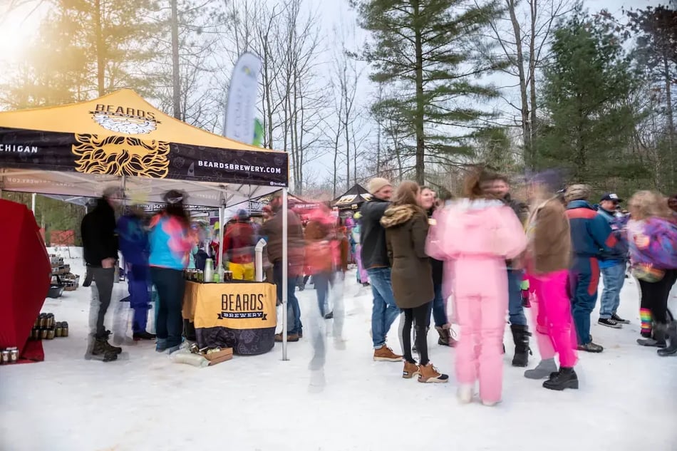 Beards Brewery Tent Used at Outdoor Winter Event