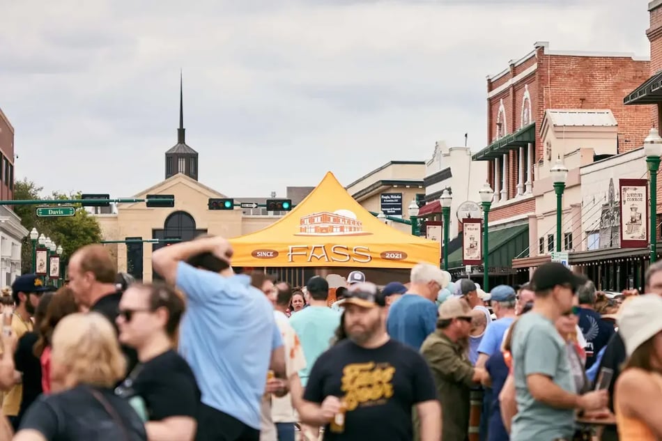 Custom Tent for Fass Brewing at a Crowded Outdoor Event