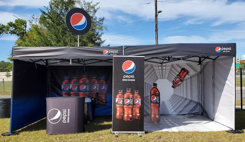 10x20 MONARCHFLATROOF for Pepsi with Logo Lollipop Topper