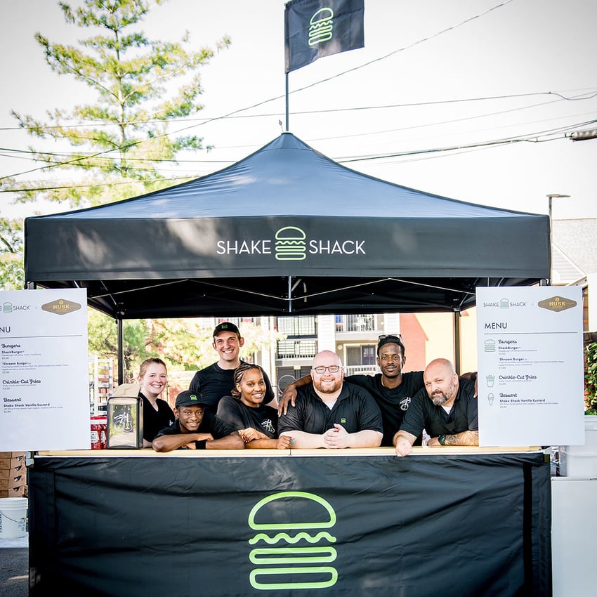 10x10 Pop-Up Tents For Popular Food Chain (Shake Shack)