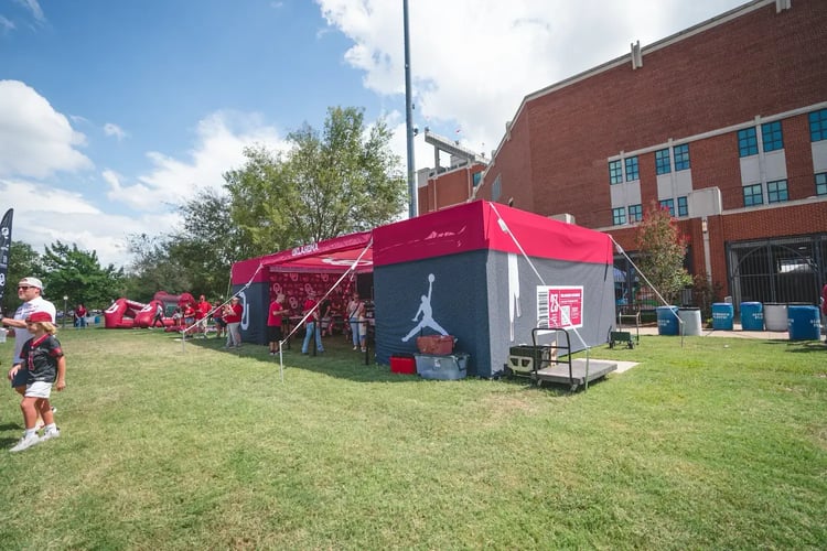 Custom Truss Strucure shaped like a shoebox for the Oklahoma Sooner