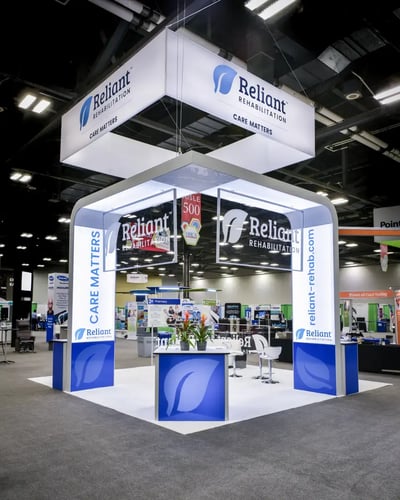 Custom trade show booth display for Reliant Rehabilitation