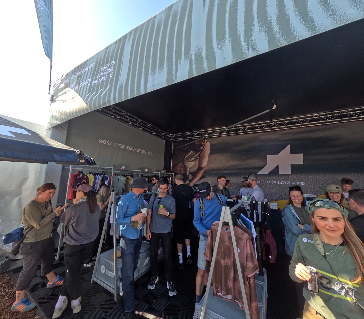 Assos Custom Truss at Sea Otter Inside - People Shopping