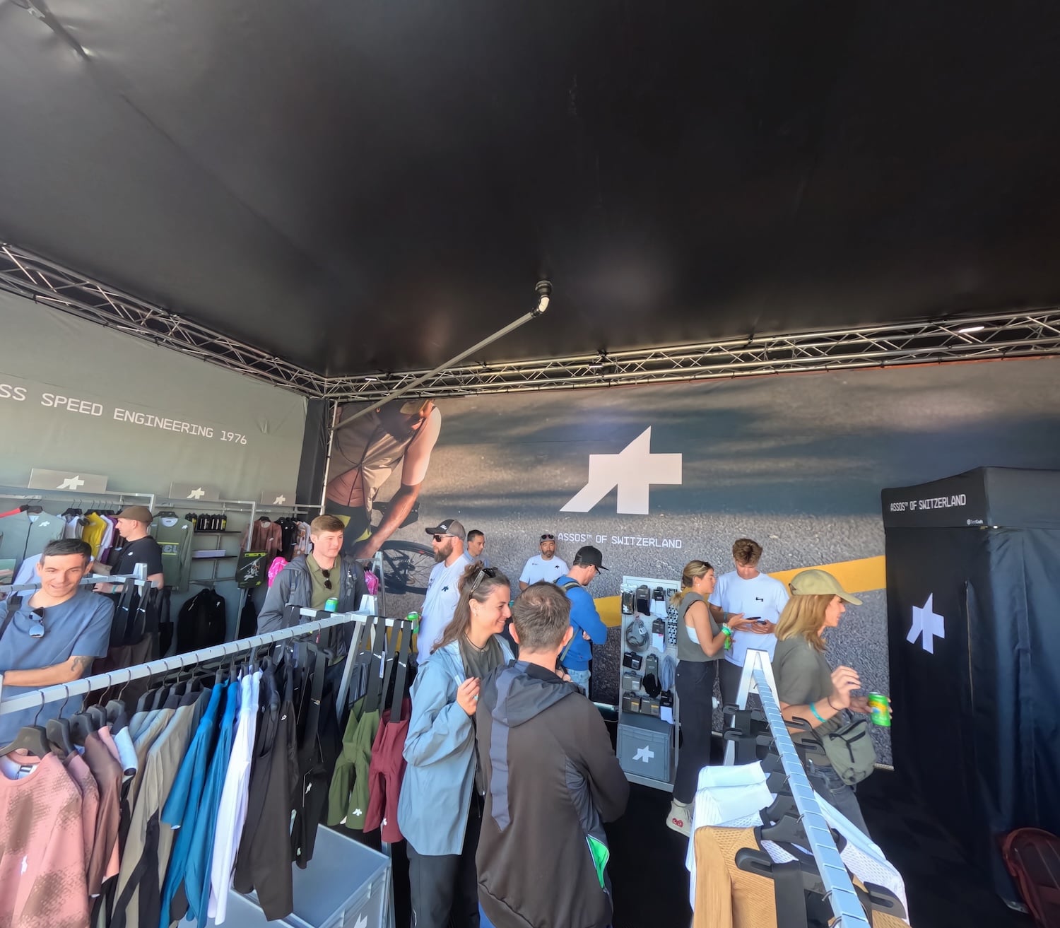 Assos Custom Truss at Sea Otter Inside Retail Setup 1