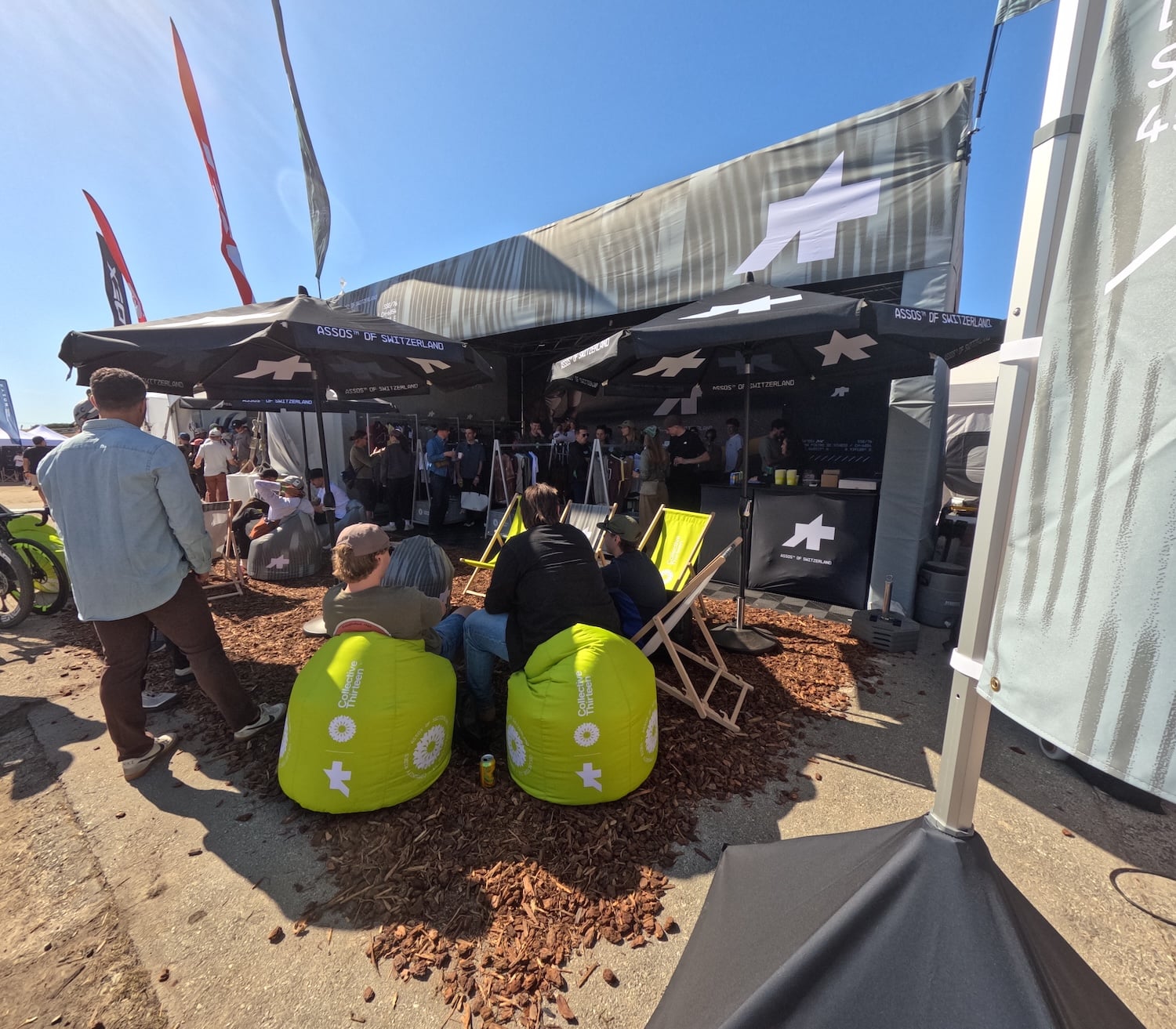 Assos Custom Truss at Sea Otter With Custom Event Umbrellas