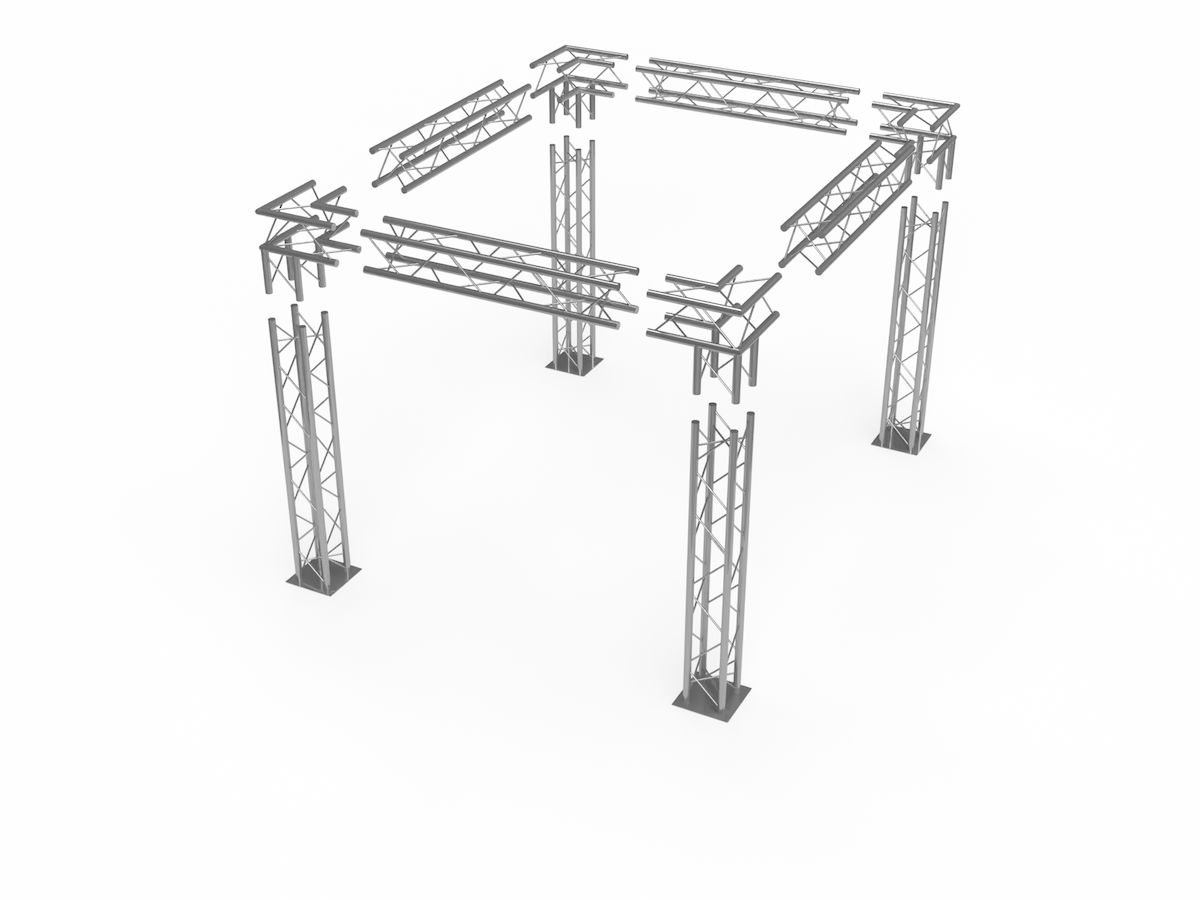 Modular Box Truss Pieces Snap Together