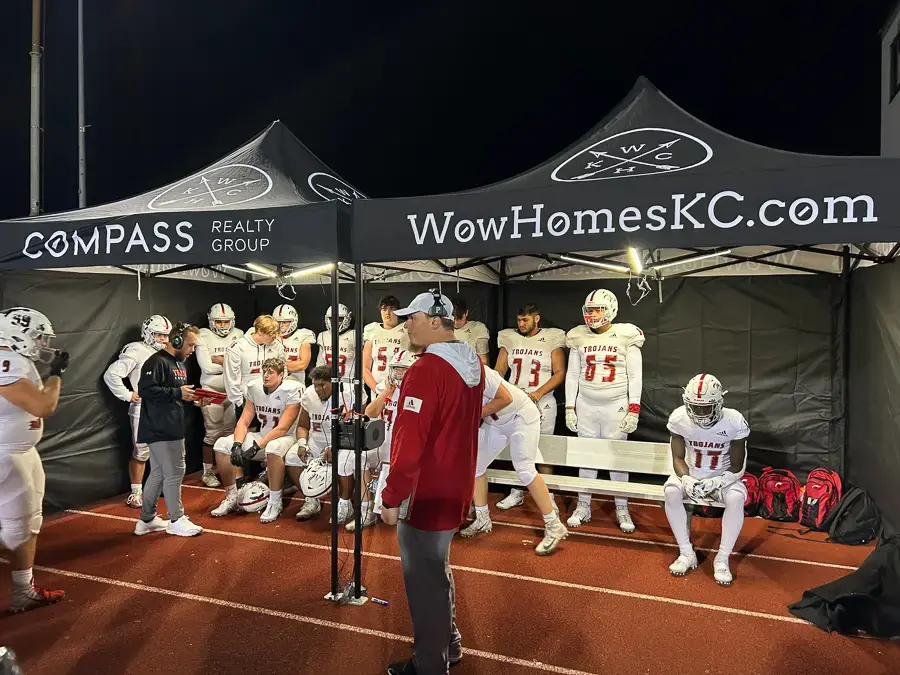 Realtor custom tent used a hight school football game