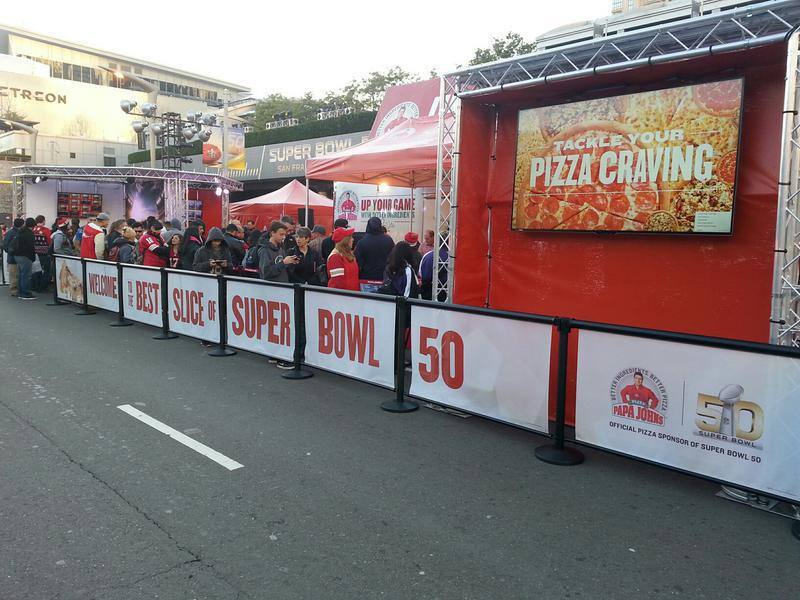 Papa Johns Super Bowl Activation Experiential Truss Display